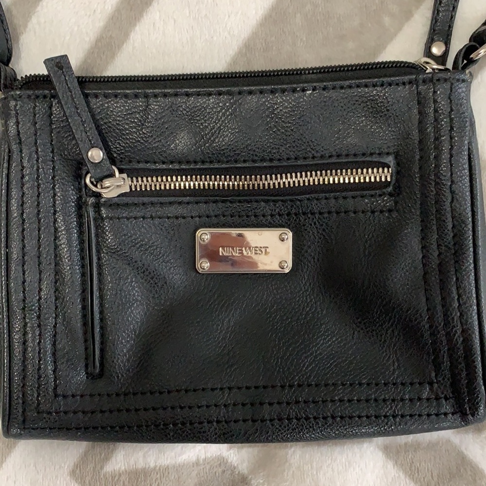 Nine West Mini Black Faux Leather Crossbody Bag - Picture 2 of 4